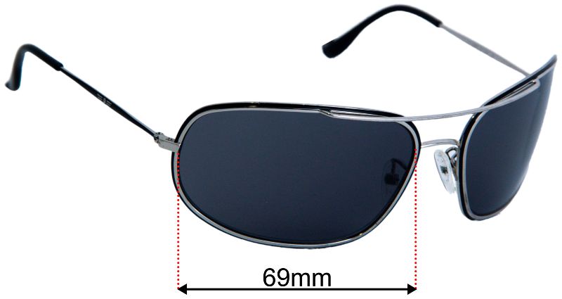 Police S8300 69mm Replacement Lenses by Sunglass Fix™